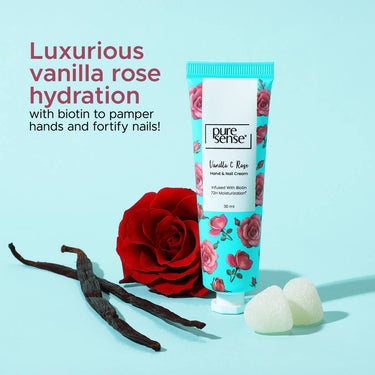 PureSense Vanilla & Rose Hand and Nail Cream 30ml
